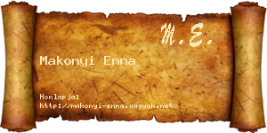 Makonyi Enna névjegykártya